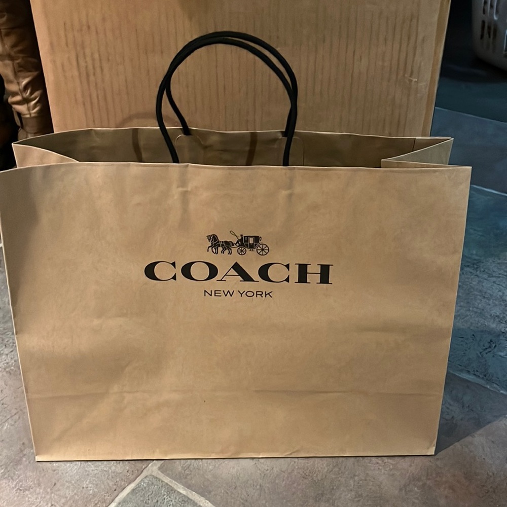 Coach paper gift bag with handles